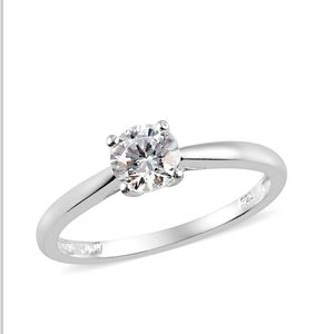 White Sapphire .925 Sterling Silver Ring